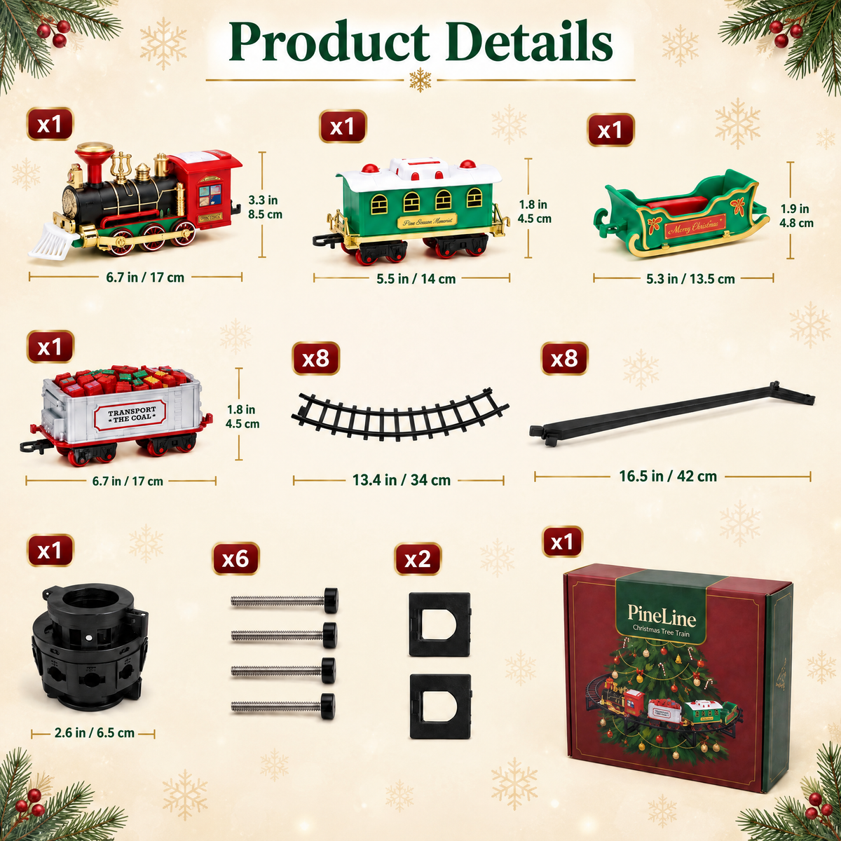 PineLine™ Christmas Tree Train Set