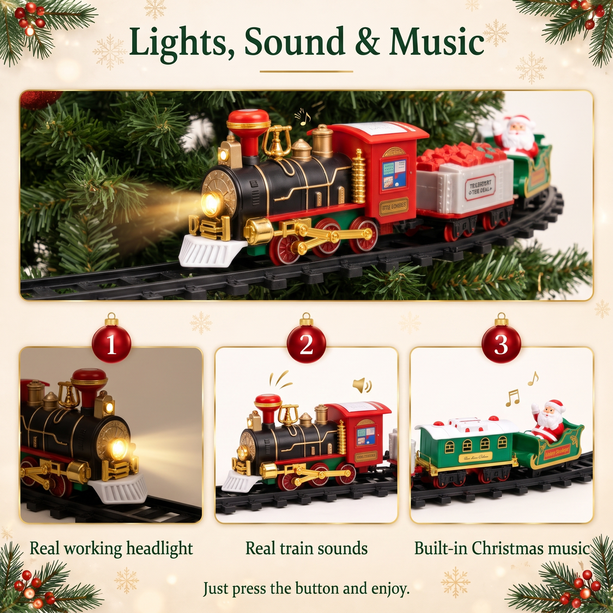 PineLine™ Christmas Tree Train Set